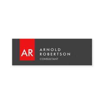 Skinny Monogram Gray Red Consultant