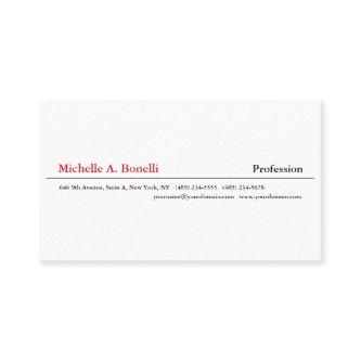 Skinny Plain Black Red White Minimalist Modern