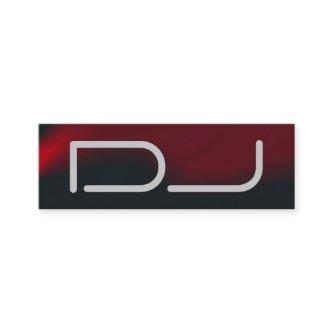 Skinny Plain DJ Stylish Black Red Waves Modern Mini