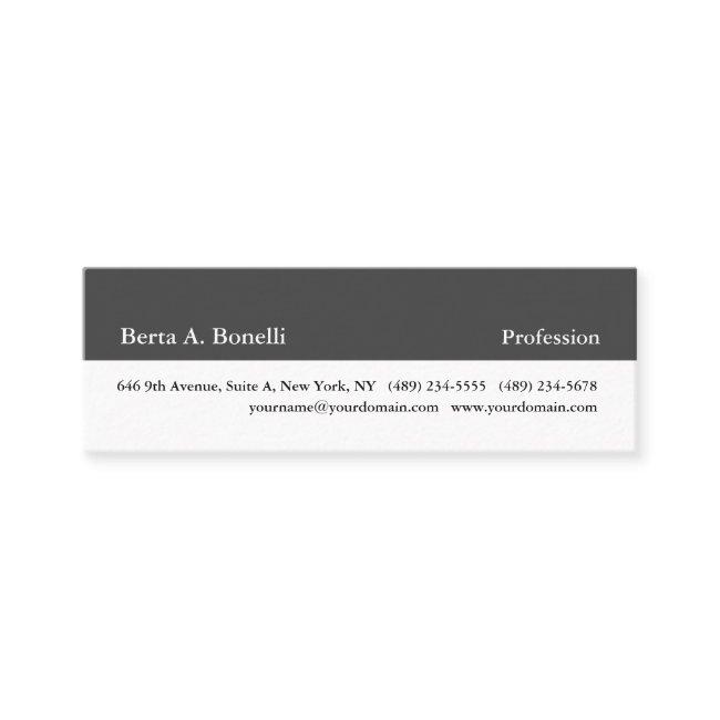 Skinny Plain Grey White Minimalist Modern Mini