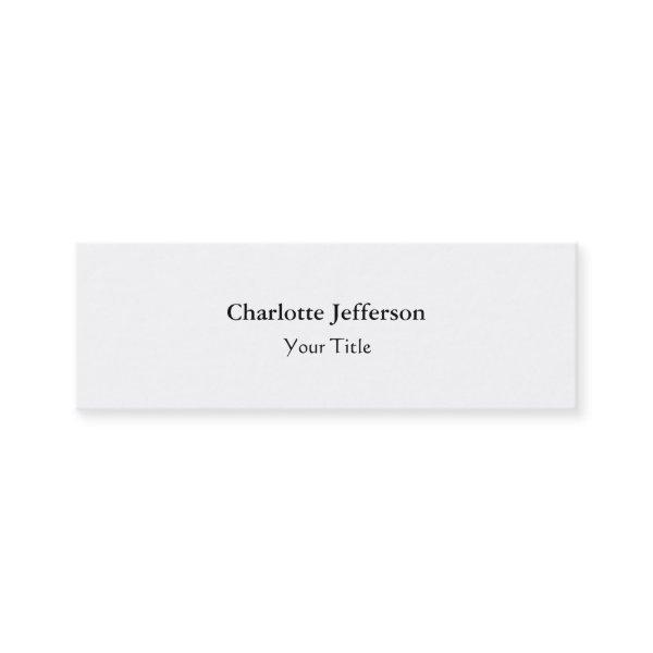 Skinny slim creative professional modern white mini