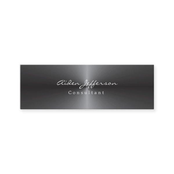 Skinny Stylish Metallic Grey Minimalist Mini