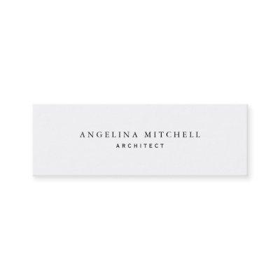 Skinny Trendy Simple Minimalist White Professional Mini