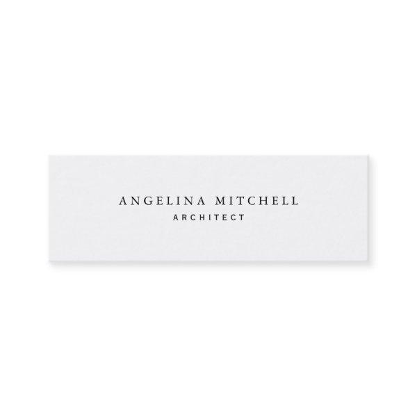 Skinny Trendy Simple Minimalist White Professional Mini