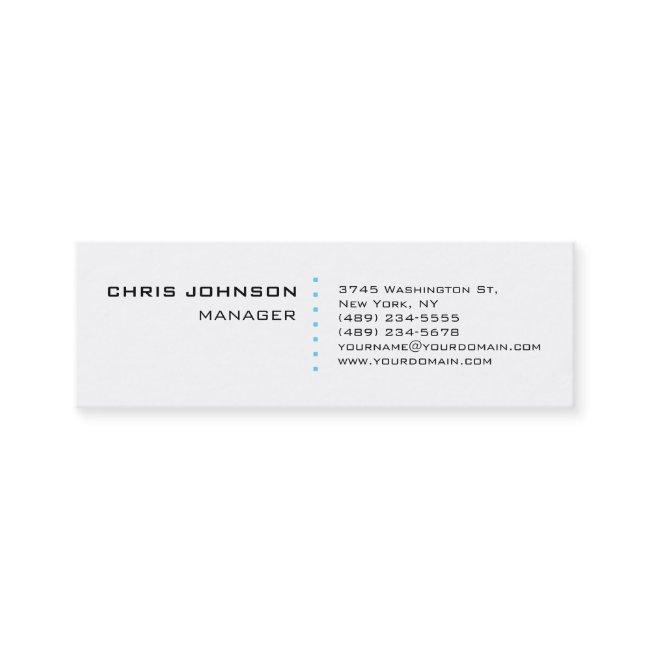 Skinny White Blue Points Manager