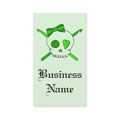 Skull & Crochet Hooks (Lime Green)