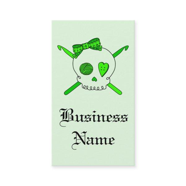 Skull & Crochet Hooks (Lime Green)