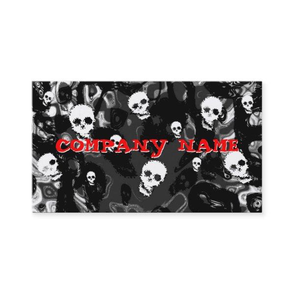 Skull Spectres B & W small horizontal red