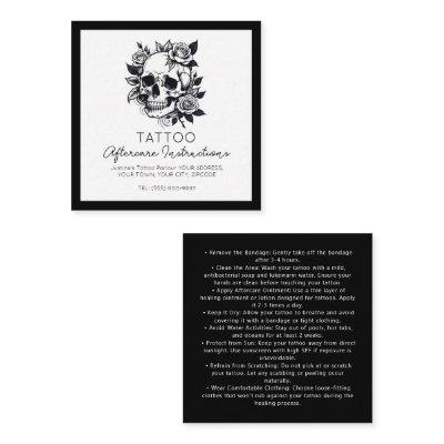Skull Tattoo Aftercare Instructions Stylish  Square