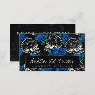 Skulls and Blue Roses | Cool Funky Dark Branding