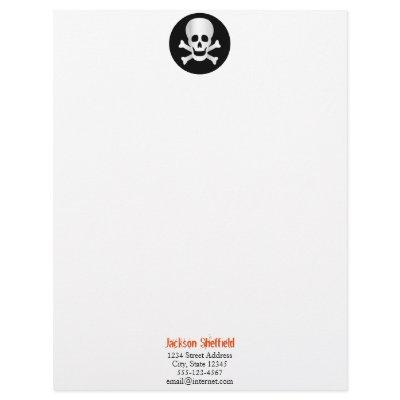 Skulls And Crossbones Letterhead