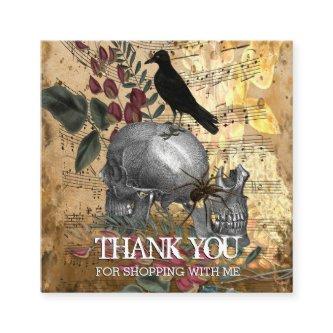 Skulls and Crow Thank You Logo Square