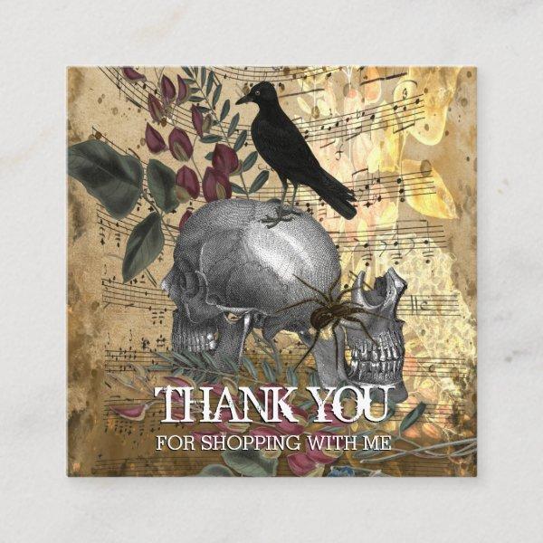 Skulls and Crow Thank You Logo Square