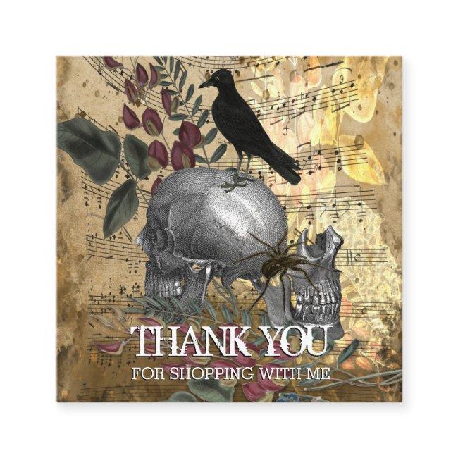 Skulls and Crow Thank You Logo Square