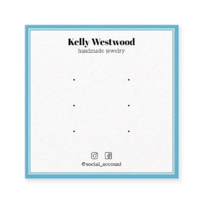 SKY BLUE BORDER EARRING DISPLAY LOGO SOCIAL SQUARE