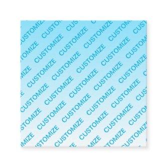 Sky Blue (changeable color!) Ombre & Text Pattern Square