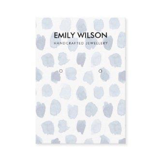 SKY BLUE GREY WATERCOLOR DOTS EARRING DISPLAY LOGO