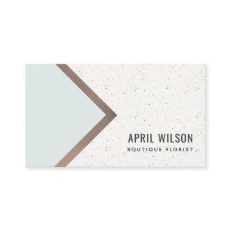 Sky Blue Rose Gold White Ceramic Geometric Chevron