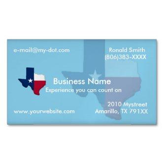 Sky Blue Texas Flag Map  Magnet