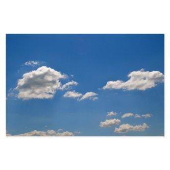 Sky is blue and white clouds are passing by   stationery