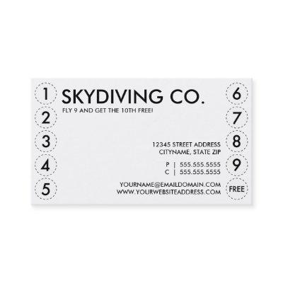 skydiving punch card