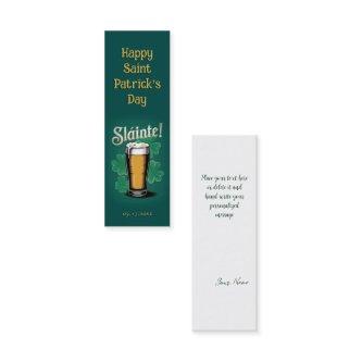 Slàinte! Saint Patrick's Day Pint of Beer on Green Mini