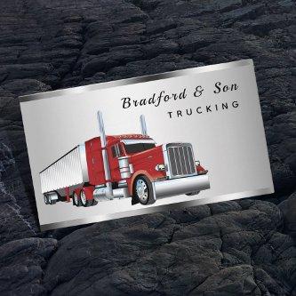 Sleek Chrome Transport Semi Trucking Company
