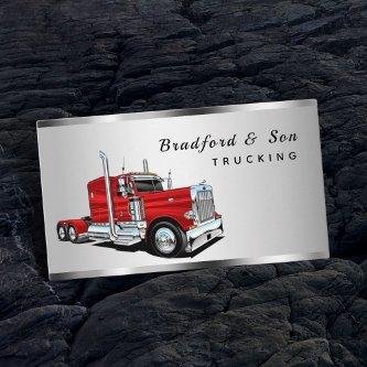 Sleek Chrome Transport Semi Trucking Company