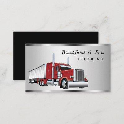 Sleek Chrome Transport Semi Trucking Company