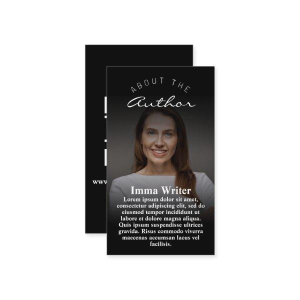 Sleek & Simple Author Biography QR Promotional