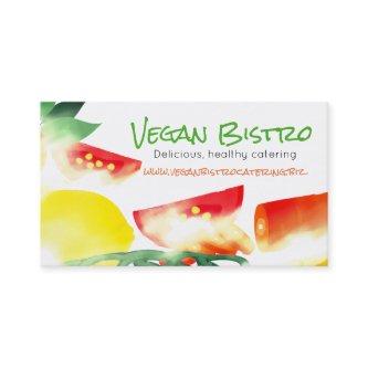 Sliced vegetable vegan chef catering