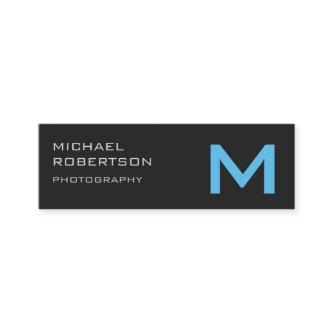 Slim Gray Blue Monogram Photographer