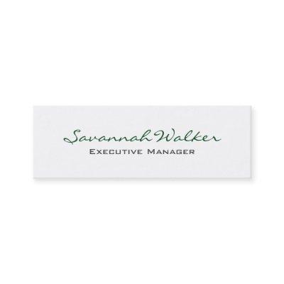 Slim Green White Handwriting Professional Trendy Mini