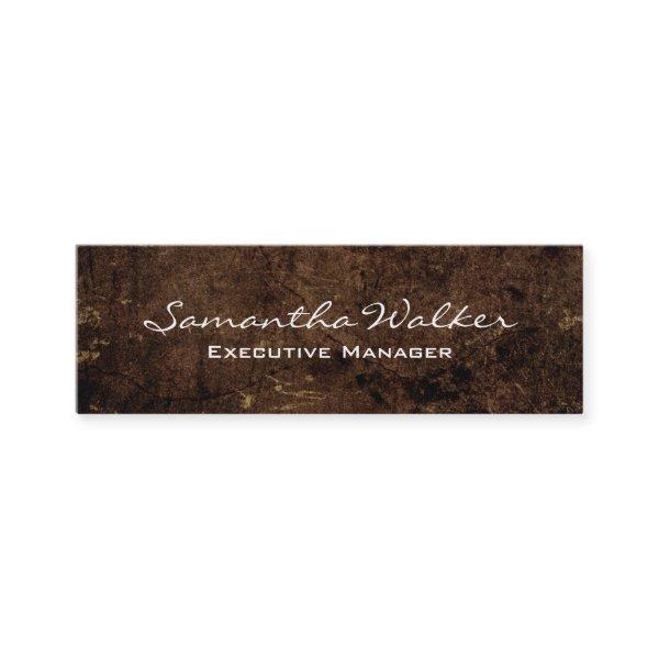 Slim Handwriting Modern Trendy Brown Mini