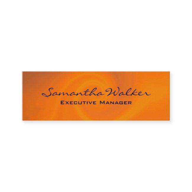Slim Handwriting Modern Trendy Orange Background Mini