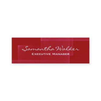 Slim Handwriting Modern Trendy Red Abstract Mini