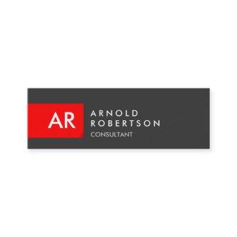 Slim Monogram Gray Red Stripe