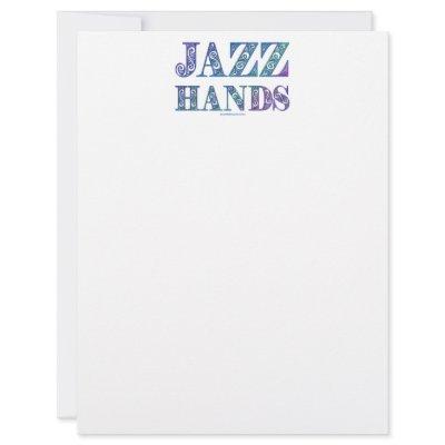 SlipperyJoe's artistic Jazz Hands vibrant colors d Letterhead
