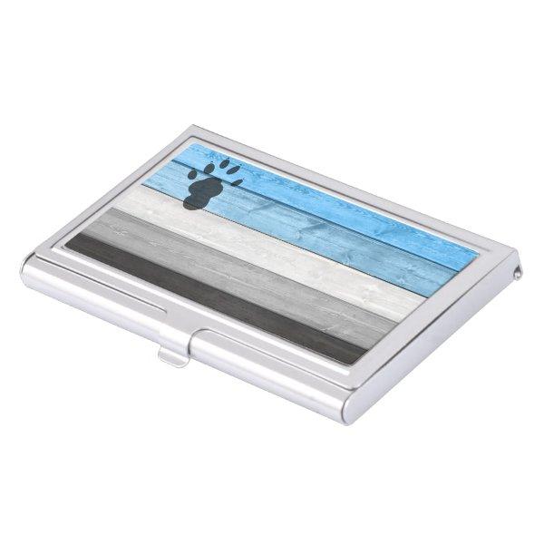 SlipperyJoe's black otter paw print symbol crate t  Case