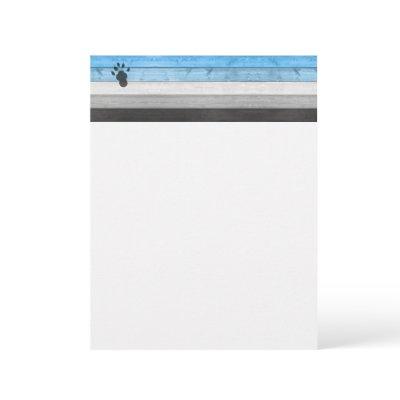 SlipperyJoe's black otter paw print symbol crate t Letterhead