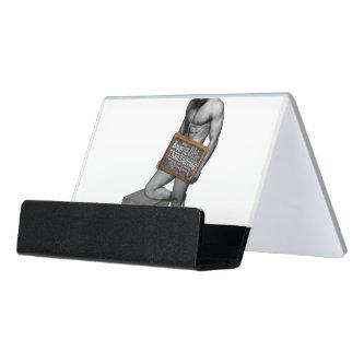 SlipperyJoe's Thanksgiving man hot six-pack abs un Desk  Holder