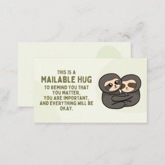 Sloth Mailable Hug Cards