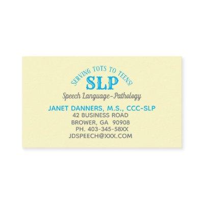 SLP  serving tots to teens