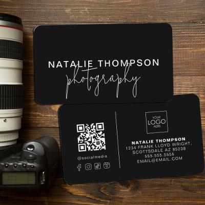 Small Business Cool QR Code With Logo Photography