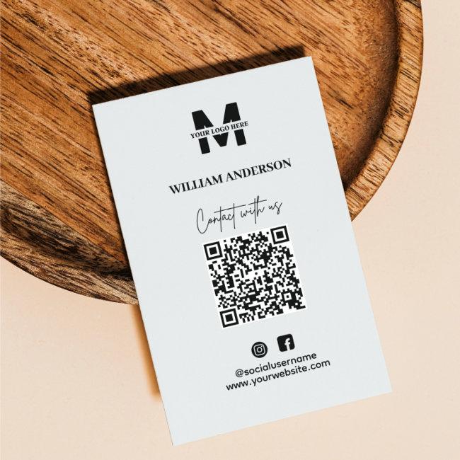 Small Business Instagram Facebook QR Code Modern