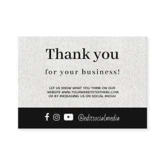 Small Business Thank You For Shopping Card