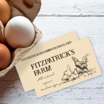 Small Homestead Family Egg Farm Vintage Chickens
