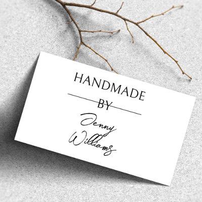 Small Modern Handmade/Homemade Custom Name Hobby Rubber Stamp