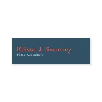Small navy blue professional bold type design mini