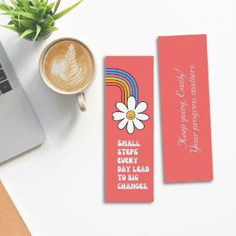 Small Steps Motivational Quote Bookmark  Mini
